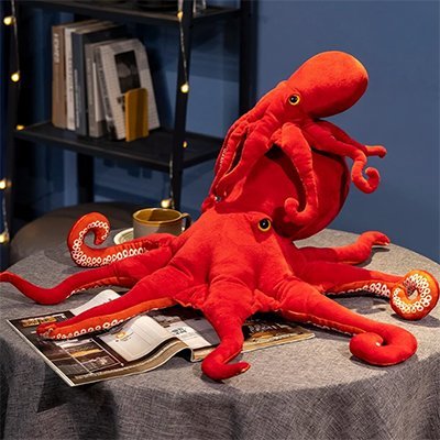 Peluche pieuvre | Réversible Émotions - Monde Enfant