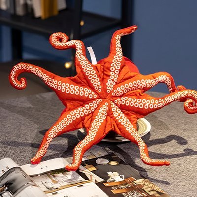 Peluche pieuvre | Réversible Émotions - Monde Enfant